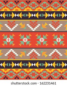 Seamless colorful aztec pattern
