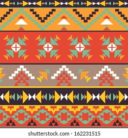 Seamless colorful aztec pattern