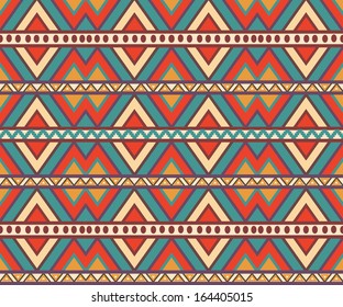 Seamless colorful aztec pattern