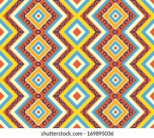 Seamless colorful aztec pattern
