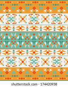 Seamless colorful aztec pattern