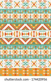 Seamless colorful aztec pattern