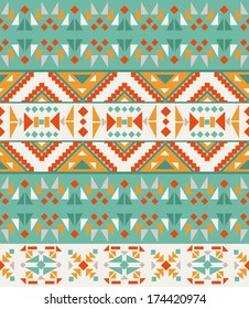Seamless colorful aztec pattern