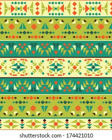Seamless colorful aztec pattern