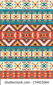 Seamless colorful aztec pattern