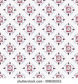 Seamless colorful aztec pattern