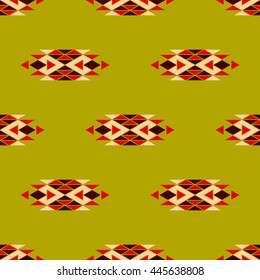 Seamless colorful aztec pattern