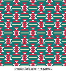Seamless colorful aztec pattern