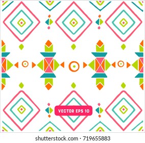 Seamless colorful aztec pattern. Abstract background for design. Ethnic elements.