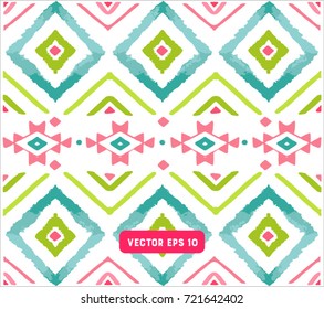 Seamless colorful aztec pattern. Abstract background for design. Ethnic elements.
