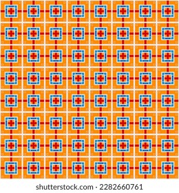 Concepto de fondo colorido y sin inconvenientes Papel Dinámico Plantilla Geométrica Gráfica Papel de fondo de arte digital Moda Diseño Textil Material Tela Tela Estilo de época Patrón de textura retro.