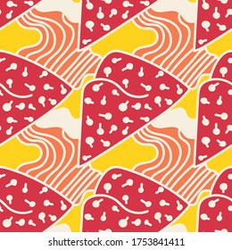 Seamless colorful backdrop with hand draw abstract pattern. 
