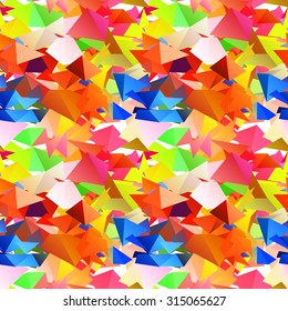 Seamless colorful background of abstract shapes. Vector illustration.