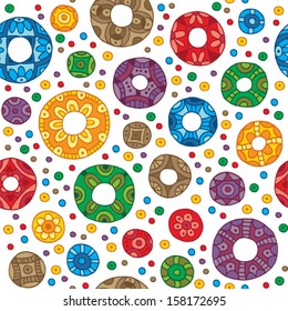 seamless colorful background with bagels