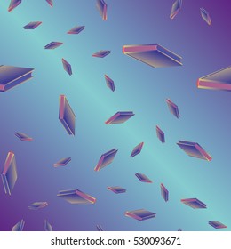 Seamless colorful background with book pattern Background wallpaper. Vintage cute seamless backdrop with books - vector illustration.