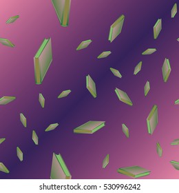 Seamless colorful background with book pattern Background wallpaper. Vintage cute seamless backdrop with books - vector illustration.