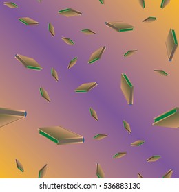 Seamless colorful background with book pattern Background wallpaper. Vintage cute seamless backdrop with books - vector illustration.