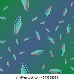Seamless colorful background with book pattern. Background wallpaper. Vintage cute seamless backdrop with books - vector illustration.