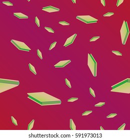 Seamless colorful background with book pattern. Background wallpaper. Vintage cute seamless backdrop with books