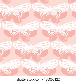 Seamless colorful background, butterfly pattern. Vector illustration