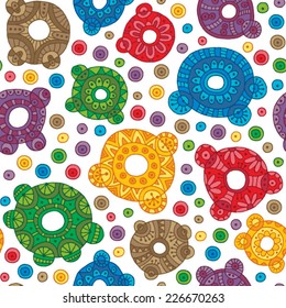 seamless colorful background with circles