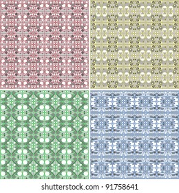 Seamless Colorful background Collection - vector vintage tile