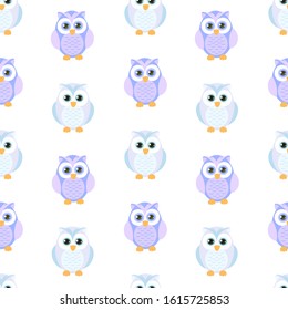 Seamless Colorful Background Cute Owl Cartoon Stock Vector (Royalty Free)  1615725853 | Shutterstock