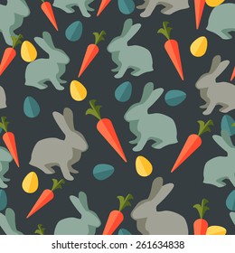 Seamless Colorful background for Easter holidays in flat design