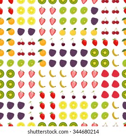 Seamless colorful background with fruits