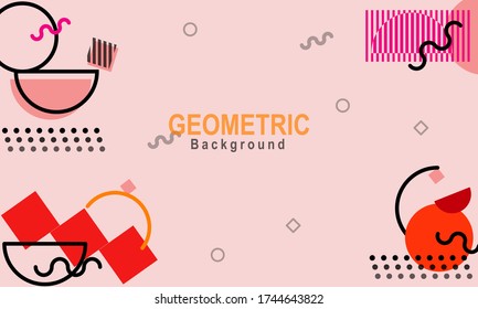 Seamless colorful background of geometric elements