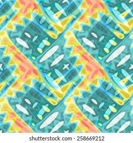 Seamless colorful background made of abstract shapes
