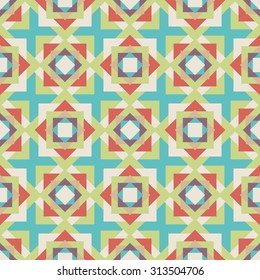 Seamless colorful background made of abstract geometric shapes