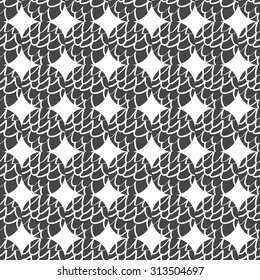 Seamless colorful background made of circles with hand drown pattern