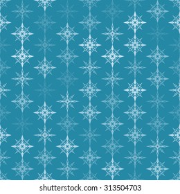 Seamless colorful background made of snowflakes