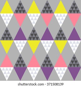 Seamless colorful background made of triangles