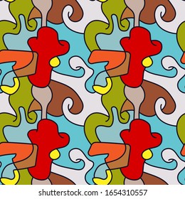 Seamless colorful background with colorful pattern.