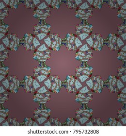 Seamless colorful background. Vector illustration. Colorful cute texture fish pattern. Fishe on pink, neutral and beige colord.