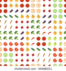 Seamless colorful background with vegetables