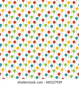 Seamless colorful balloon pattern. Vector illustration