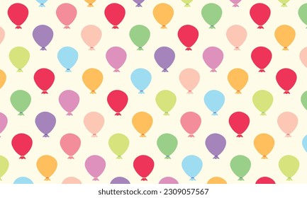 Seamless colorful balloons pattern background template copy space. Suitable for poster, banner, landing page, flyer, or cover