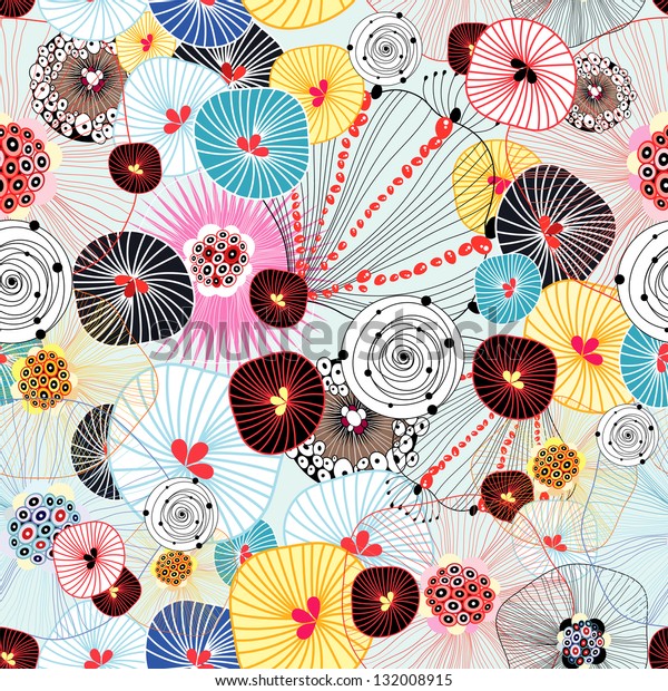 Seamless Colorful Beautiful Abstract Pattern On Stock Vector (Royalty ...