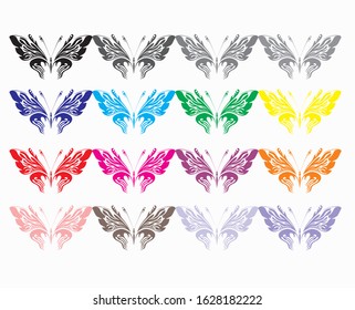 A seamless colorful butterfly background pattern