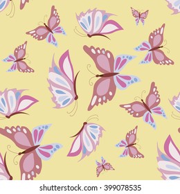 seamless colorful butterfly pattern