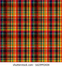 Seamless colorful cage pattern. Abstract texture with intersecting stripes of different widths. Geometrical color wall-paper. Print for flyers, shirts and textiles. Vector graphics.