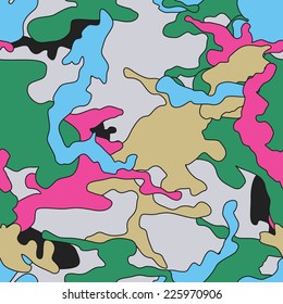 Seamless colorful camouflage background pattern. Camouflage background pattern. Camouflage vector background.