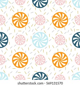 seamless colorful candy with glitter pattern background
