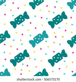 seamless colorful candy pattern background