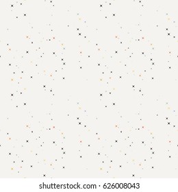 Seamless colorful chaotic star pattern. Vector endless ornament.