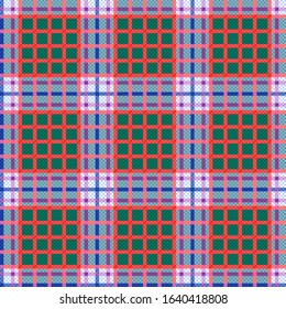 Seamless colorful checkered shades of light various colors pattern as a tartan plaid