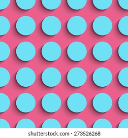 Seamless colorful Circle Pattern. Vector Soft Background. 